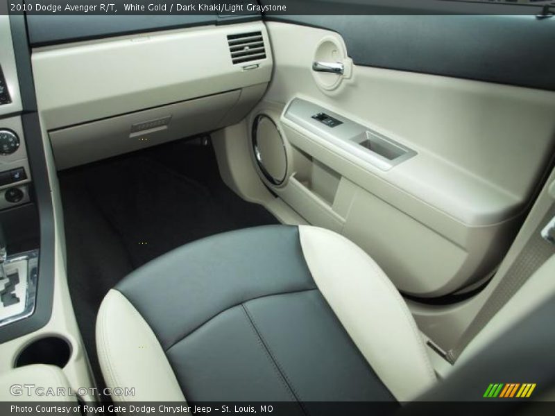 White Gold / Dark Khaki/Light Graystone 2010 Dodge Avenger R/T
