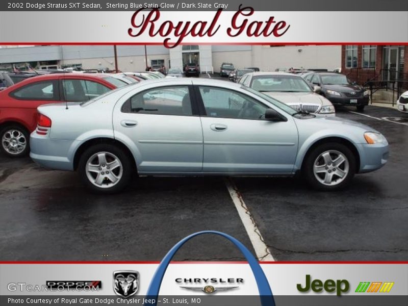 Sterling Blue Satin Glow / Dark Slate Gray 2002 Dodge Stratus SXT Sedan