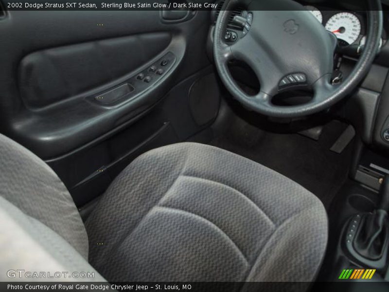 Sterling Blue Satin Glow / Dark Slate Gray 2002 Dodge Stratus SXT Sedan