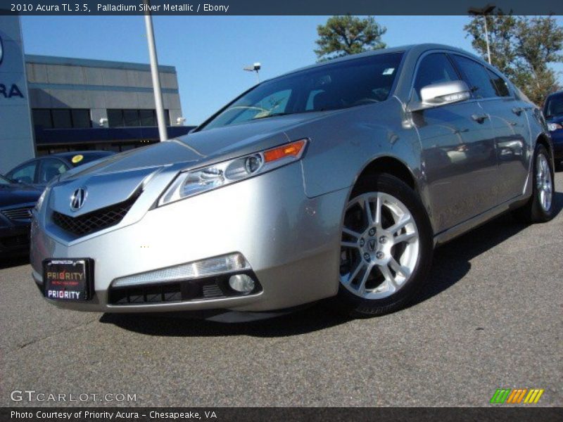 Palladium Silver Metallic / Ebony 2010 Acura TL 3.5