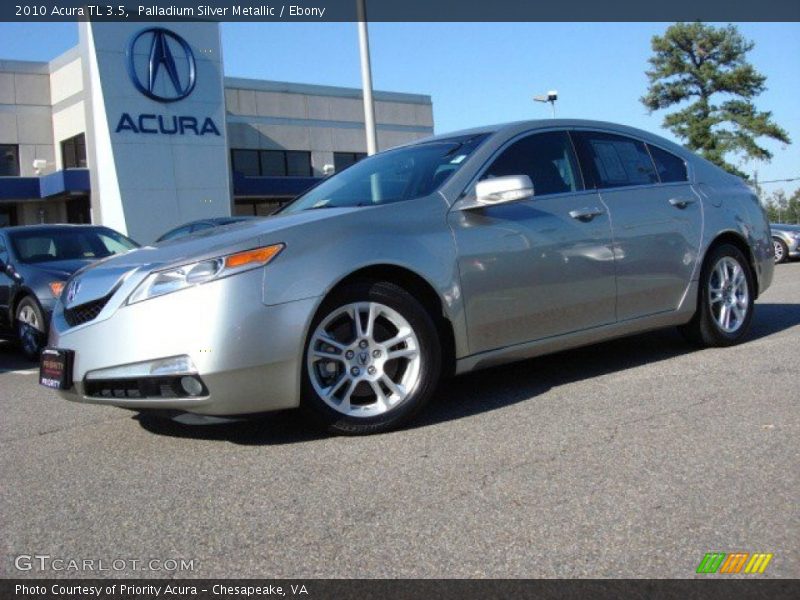 Palladium Silver Metallic / Ebony 2010 Acura TL 3.5