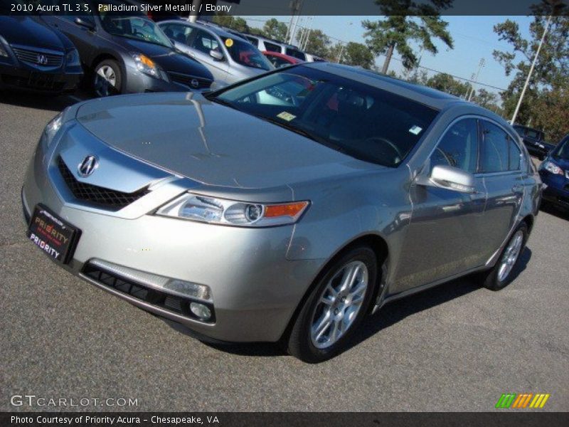 Palladium Silver Metallic / Ebony 2010 Acura TL 3.5