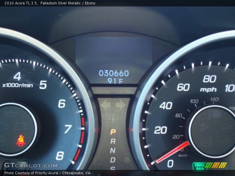 Palladium Silver Metallic / Ebony 2010 Acura TL 3.5