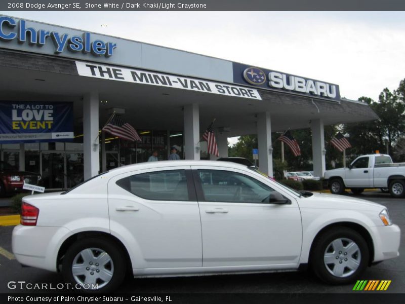 Stone White / Dark Khaki/Light Graystone 2008 Dodge Avenger SE