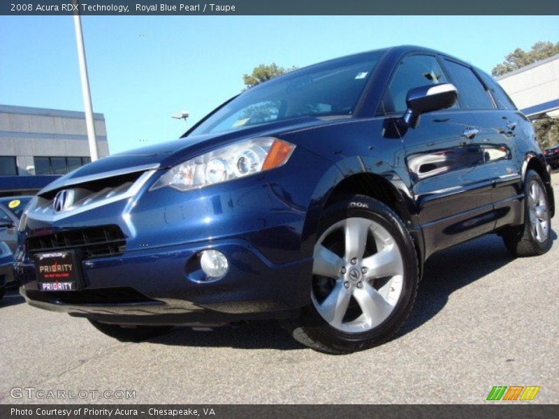 Royal Blue Pearl / Taupe 2008 Acura RDX Technology
