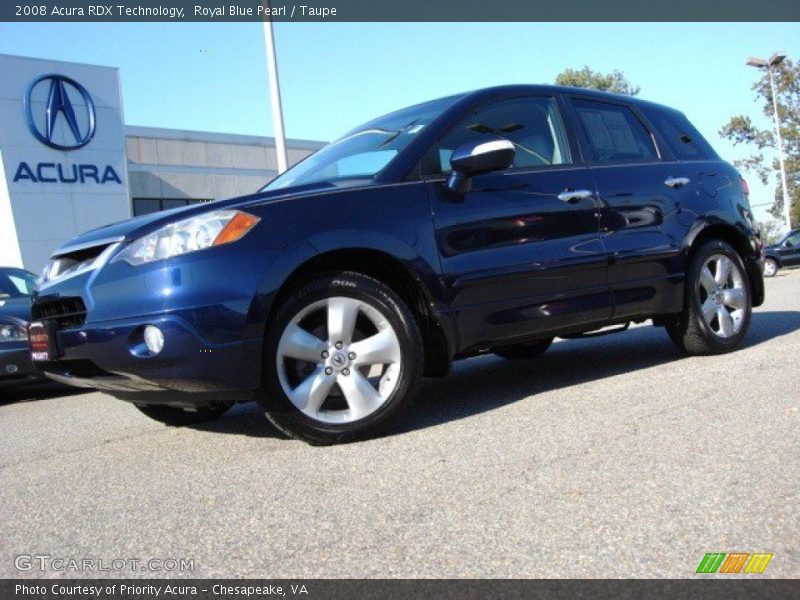 Royal Blue Pearl / Taupe 2008 Acura RDX Technology
