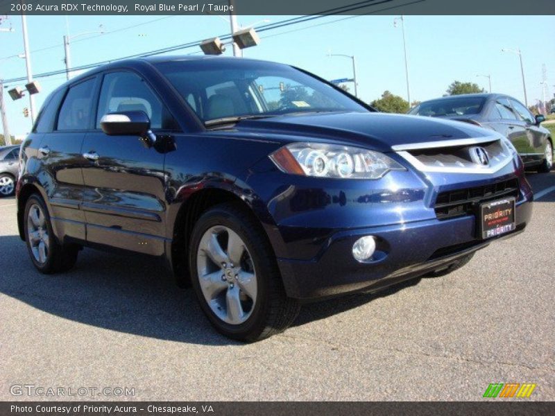 Royal Blue Pearl / Taupe 2008 Acura RDX Technology
