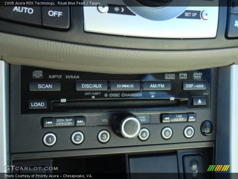 Royal Blue Pearl / Taupe 2008 Acura RDX Technology