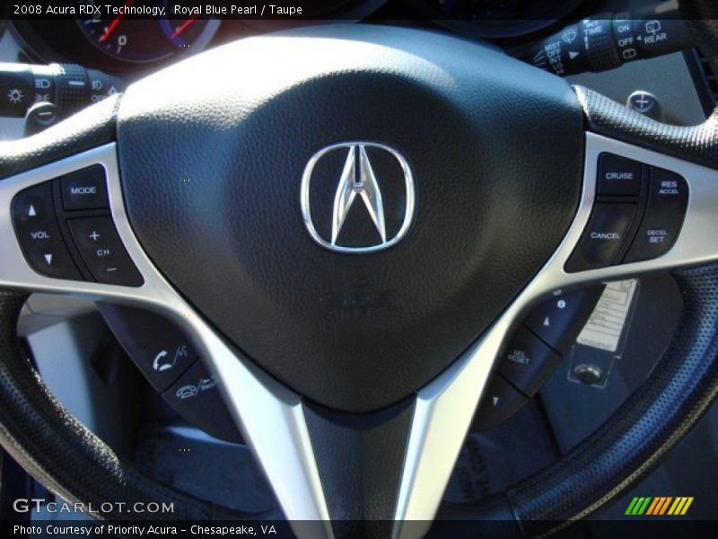 Royal Blue Pearl / Taupe 2008 Acura RDX Technology
