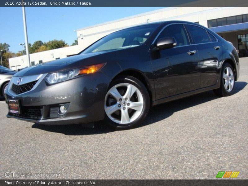 Grigio Metallic / Taupe 2010 Acura TSX Sedan