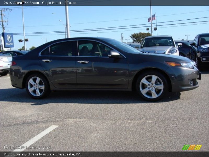 Grigio Metallic / Taupe 2010 Acura TSX Sedan