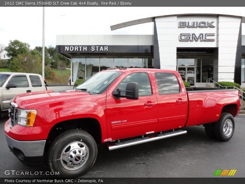 Fire Red / Ebony 2012 GMC Sierra 3500HD SLT Crew Cab 4x4 Dually