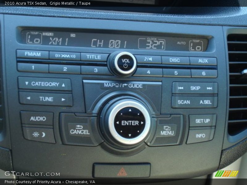 Controls of 2010 TSX Sedan