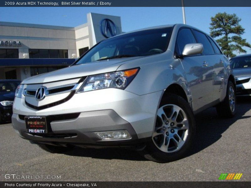 Billet Silver Metallic / Ebony 2009 Acura MDX Technology