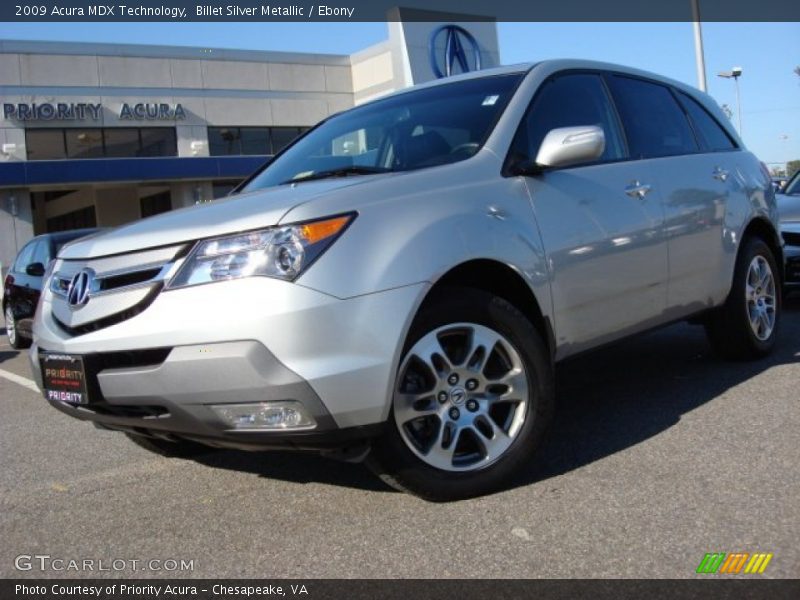Billet Silver Metallic / Ebony 2009 Acura MDX Technology