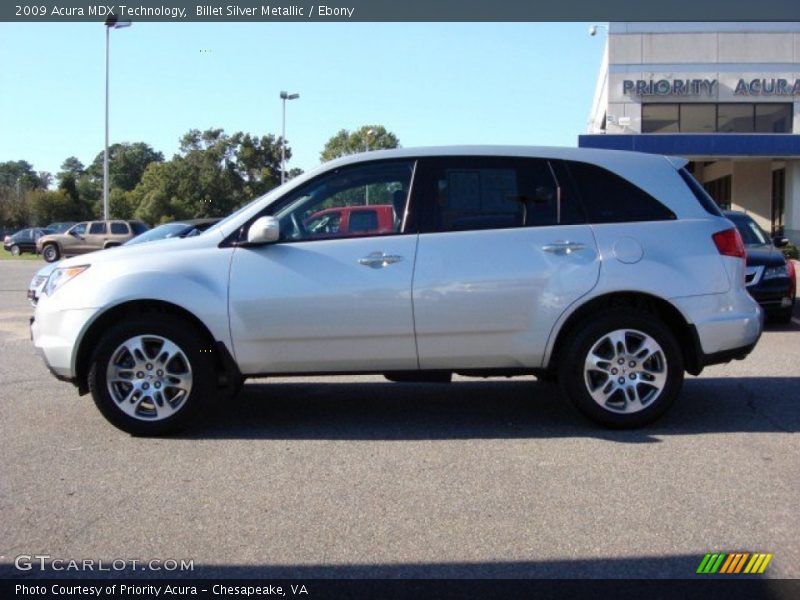 Billet Silver Metallic / Ebony 2009 Acura MDX Technology