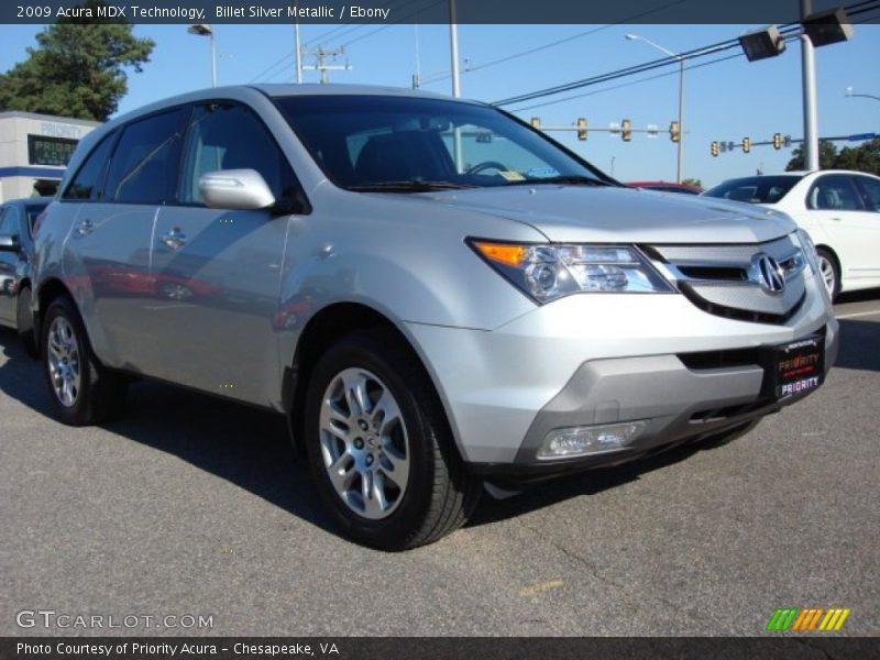 Billet Silver Metallic / Ebony 2009 Acura MDX Technology