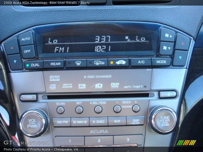 Billet Silver Metallic / Ebony 2009 Acura MDX Technology