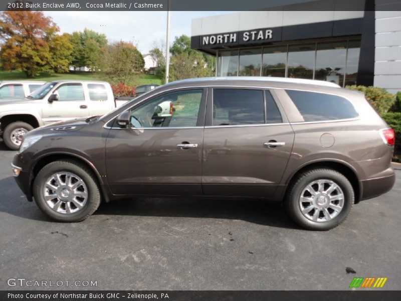 Cocoa Metallic / Cashmere 2012 Buick Enclave AWD