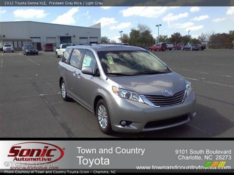Predawn Gray Mica / Light Gray 2012 Toyota Sienna XLE