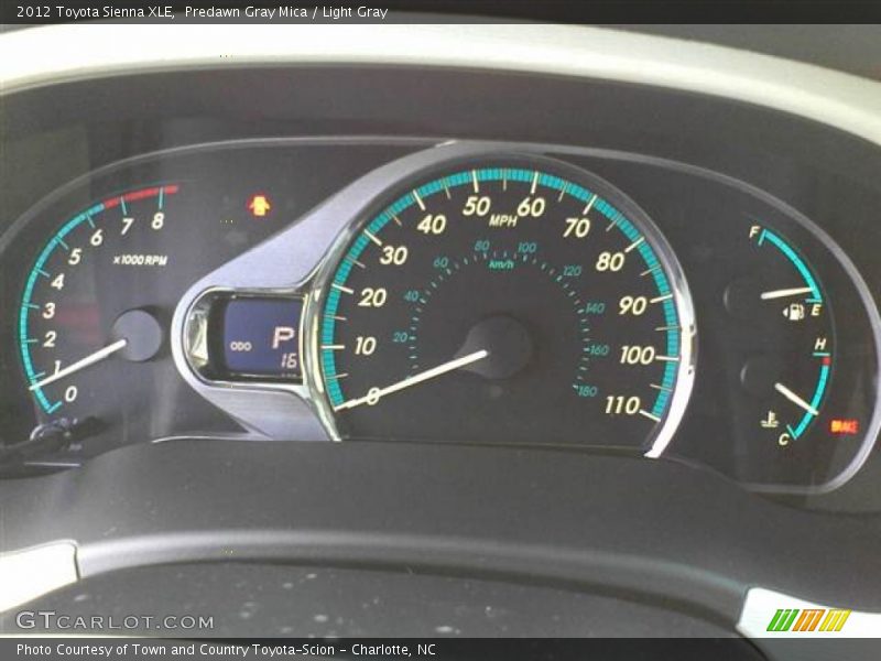 Predawn Gray Mica / Light Gray 2012 Toyota Sienna XLE