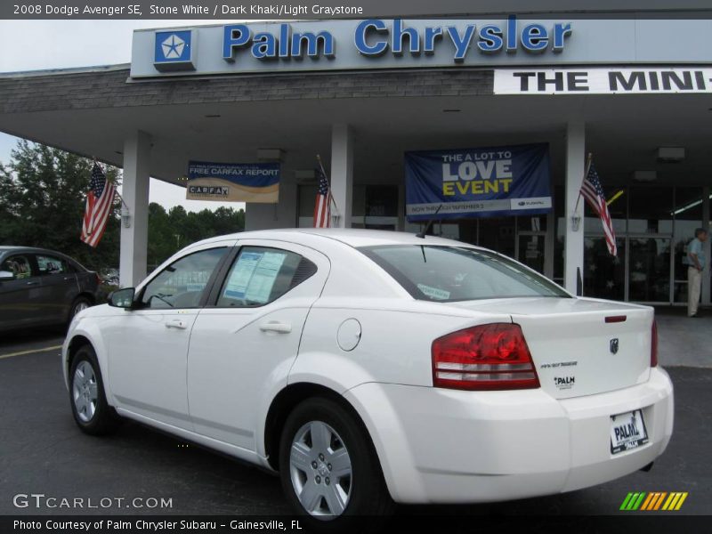 Stone White / Dark Khaki/Light Graystone 2008 Dodge Avenger SE
