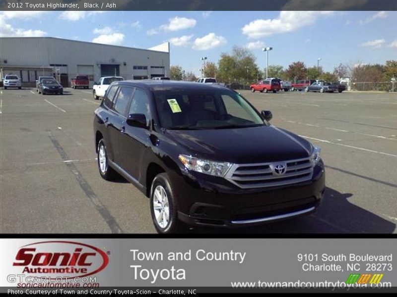Black / Ash 2012 Toyota Highlander