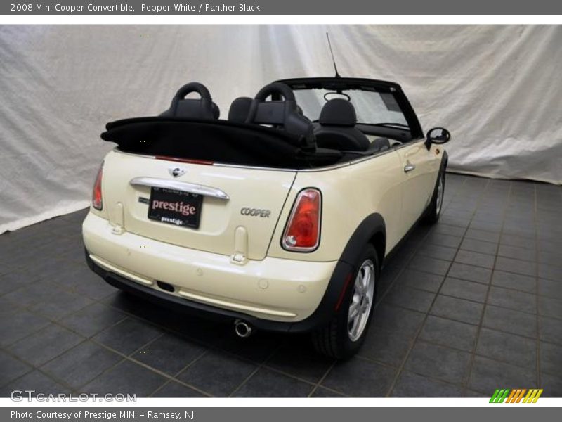Pepper White / Panther Black 2008 Mini Cooper Convertible