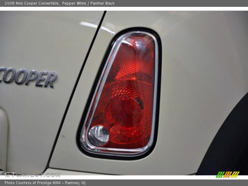 Pepper White / Panther Black 2008 Mini Cooper Convertible