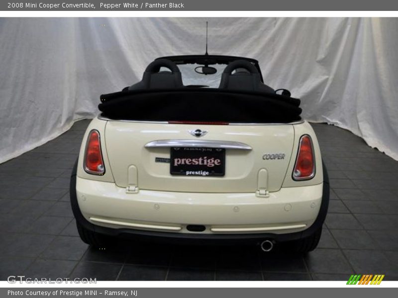 Pepper White / Panther Black 2008 Mini Cooper Convertible