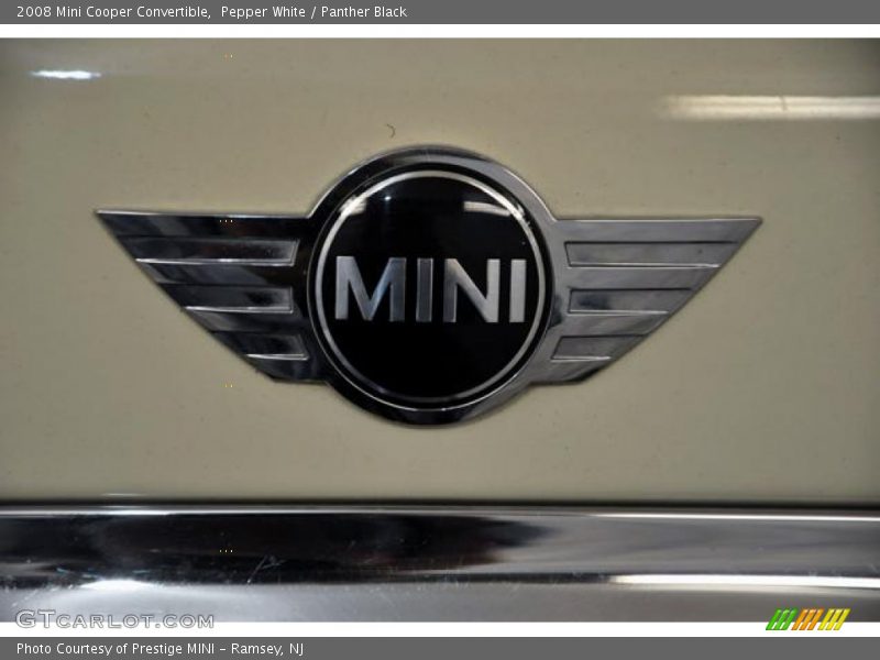 Pepper White / Panther Black 2008 Mini Cooper Convertible