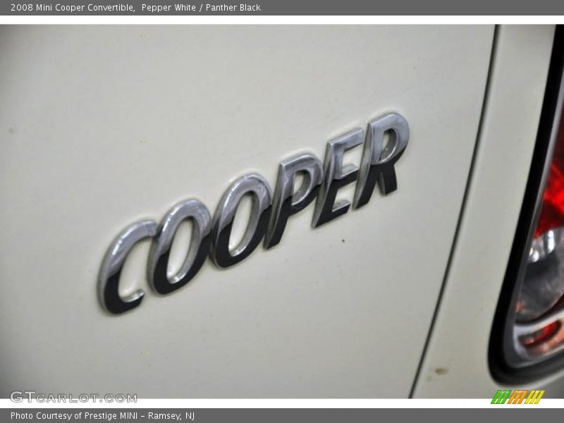 Pepper White / Panther Black 2008 Mini Cooper Convertible
