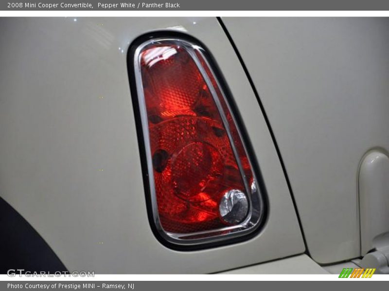 Pepper White / Panther Black 2008 Mini Cooper Convertible