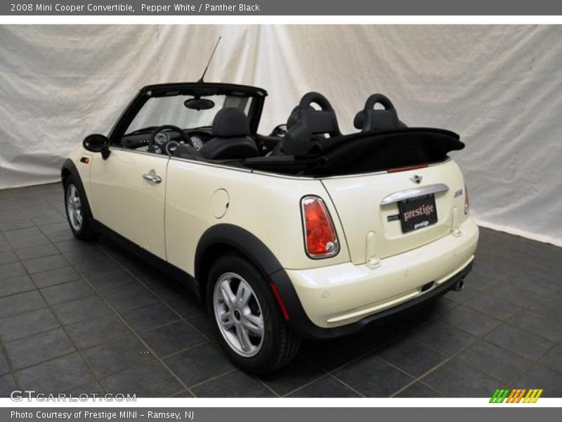 Pepper White / Panther Black 2008 Mini Cooper Convertible