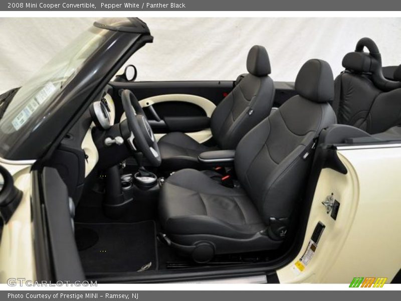 Pepper White / Panther Black 2008 Mini Cooper Convertible