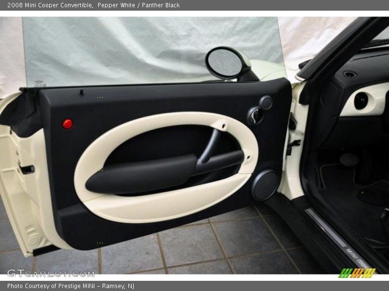 Pepper White / Panther Black 2008 Mini Cooper Convertible