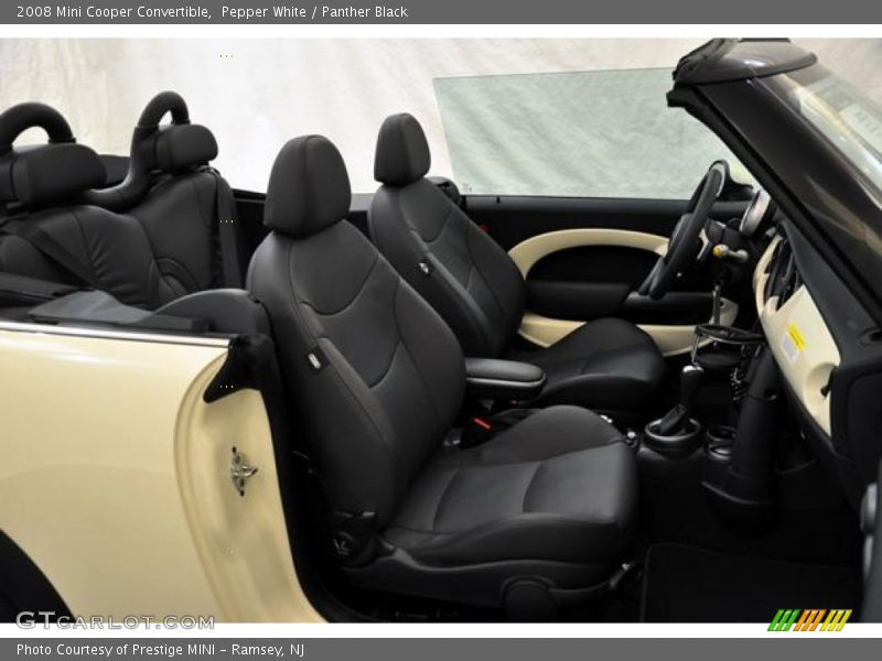Pepper White / Panther Black 2008 Mini Cooper Convertible