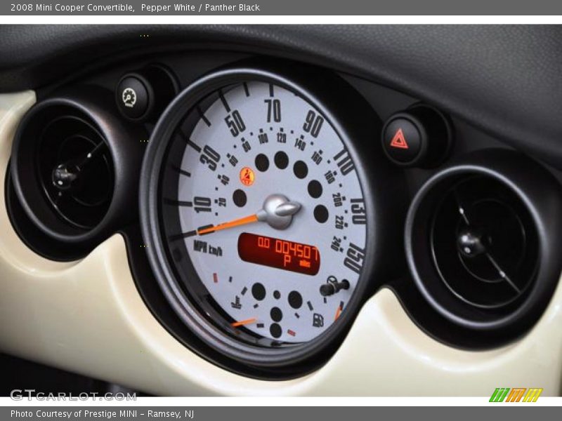 Pepper White / Panther Black 2008 Mini Cooper Convertible