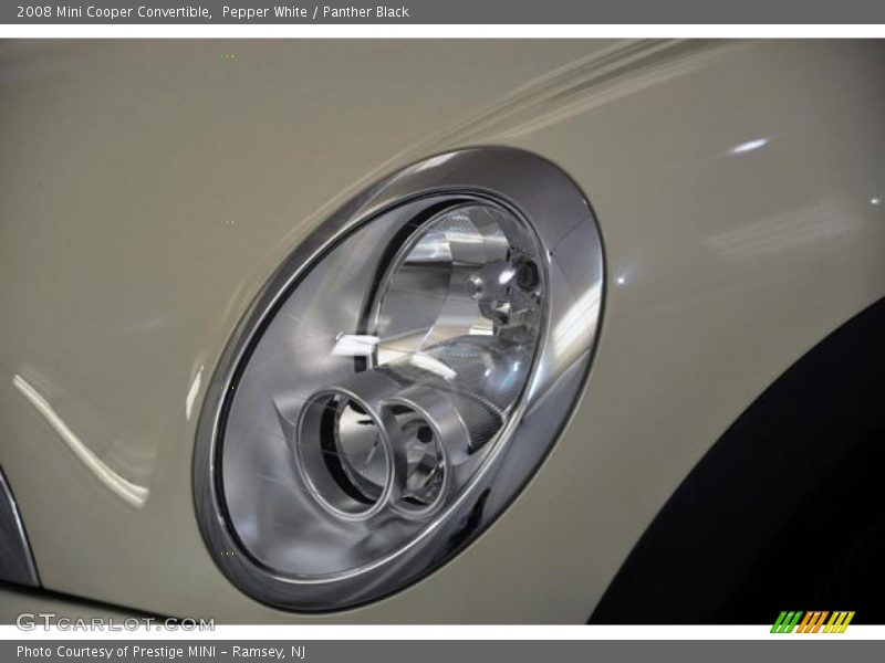 Pepper White / Panther Black 2008 Mini Cooper Convertible