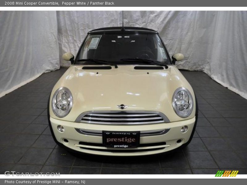 Pepper White / Panther Black 2008 Mini Cooper Convertible