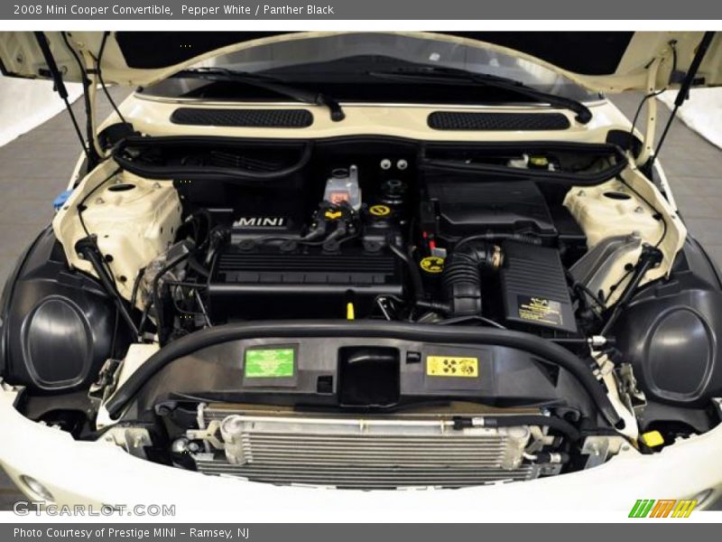 Pepper White / Panther Black 2008 Mini Cooper Convertible