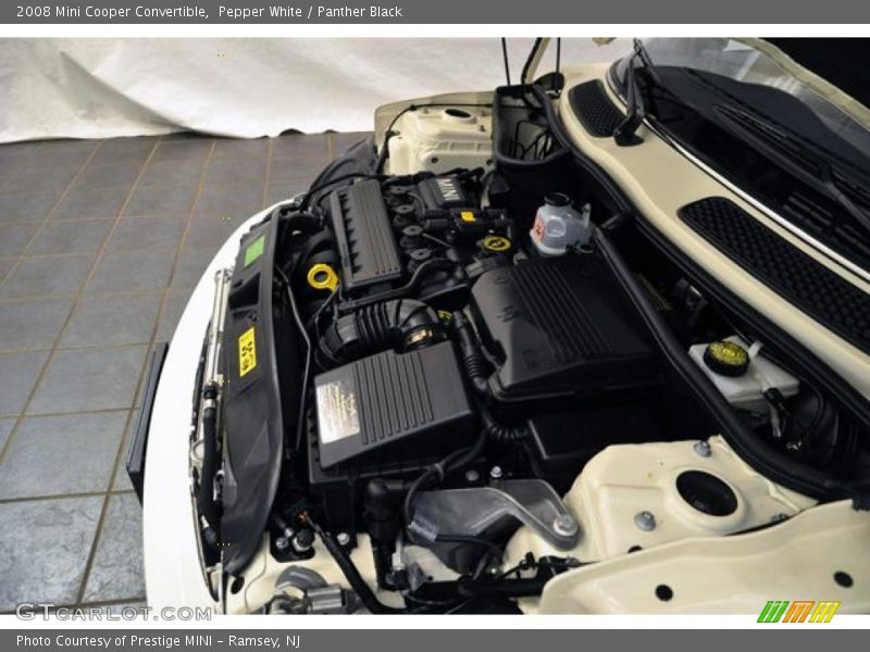 Pepper White / Panther Black 2008 Mini Cooper Convertible