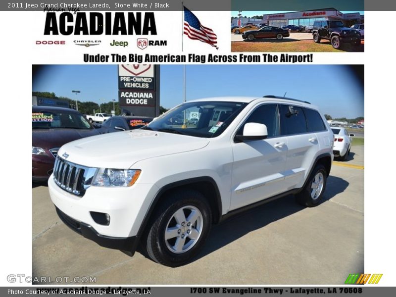 Stone White / Black 2011 Jeep Grand Cherokee Laredo