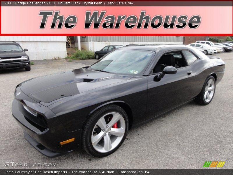 Brilliant Black Crystal Pearl / Dark Slate Gray 2010 Dodge Challenger SRT8