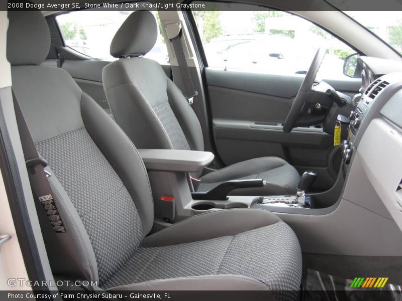 Stone White / Dark Khaki/Light Graystone 2008 Dodge Avenger SE