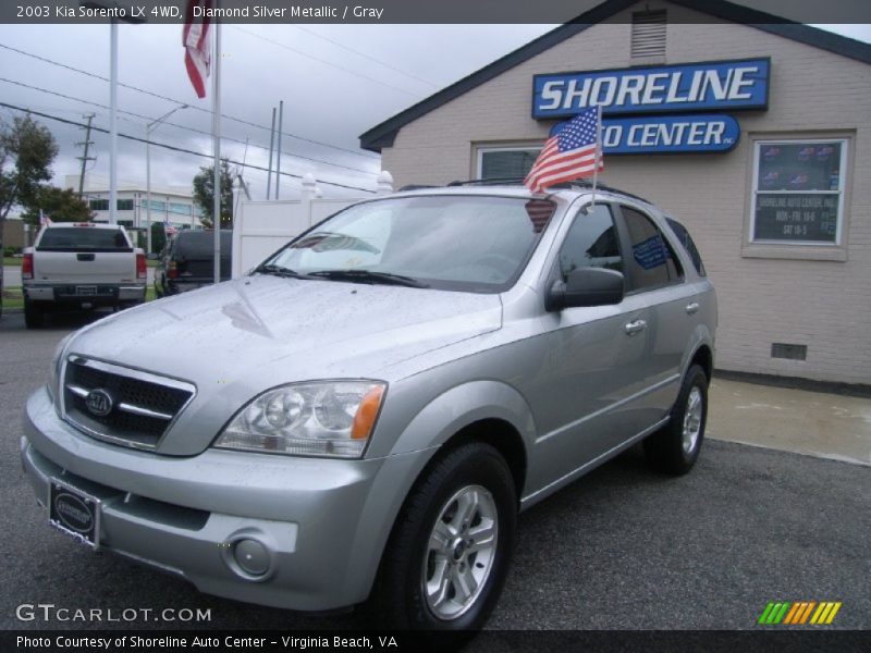Diamond Silver Metallic / Gray 2003 Kia Sorento LX 4WD