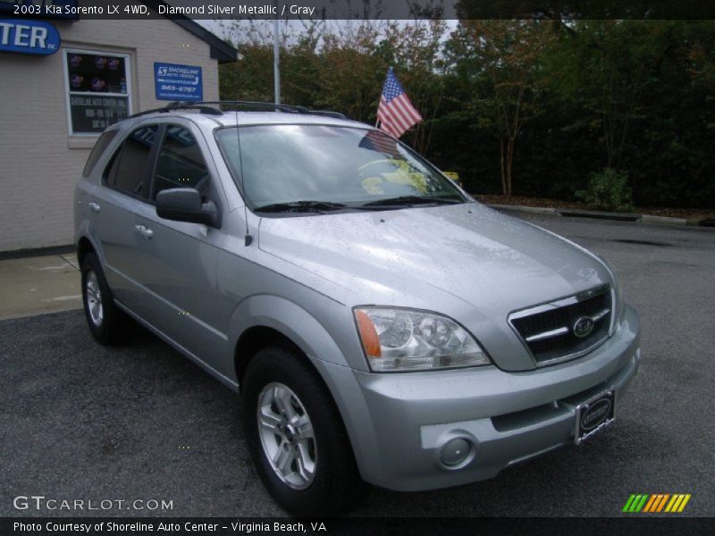 Diamond Silver Metallic / Gray 2003 Kia Sorento LX 4WD