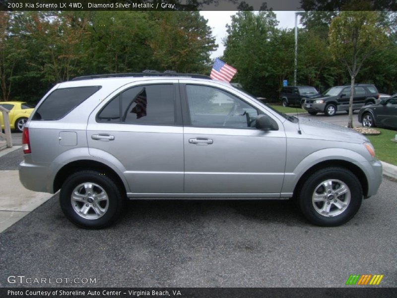 Diamond Silver Metallic / Gray 2003 Kia Sorento LX 4WD