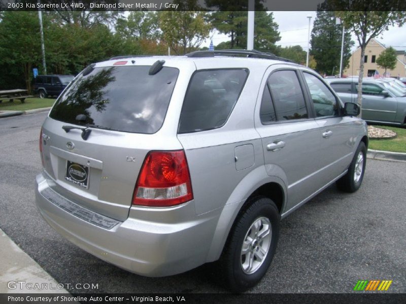 Diamond Silver Metallic / Gray 2003 Kia Sorento LX 4WD