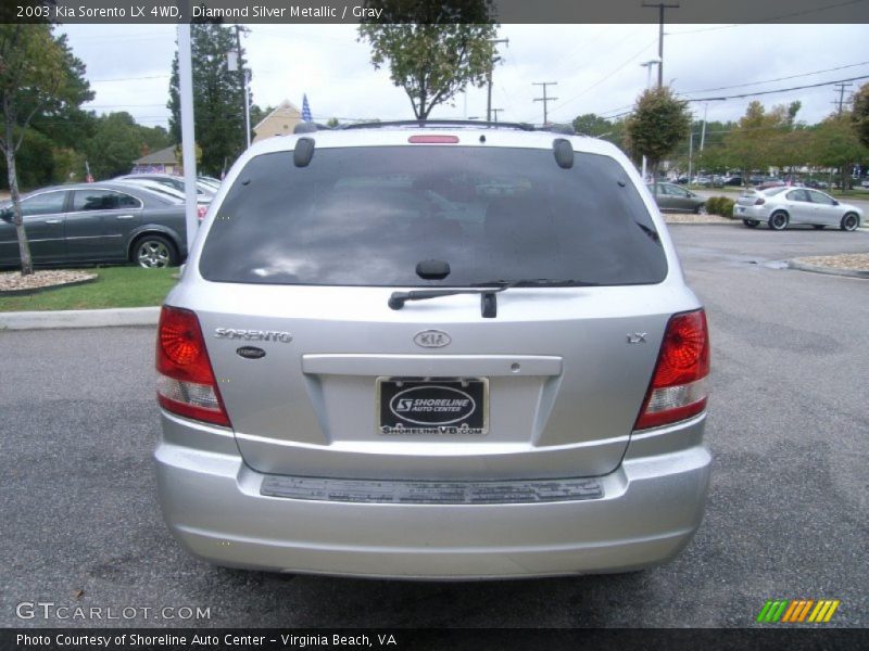 Diamond Silver Metallic / Gray 2003 Kia Sorento LX 4WD